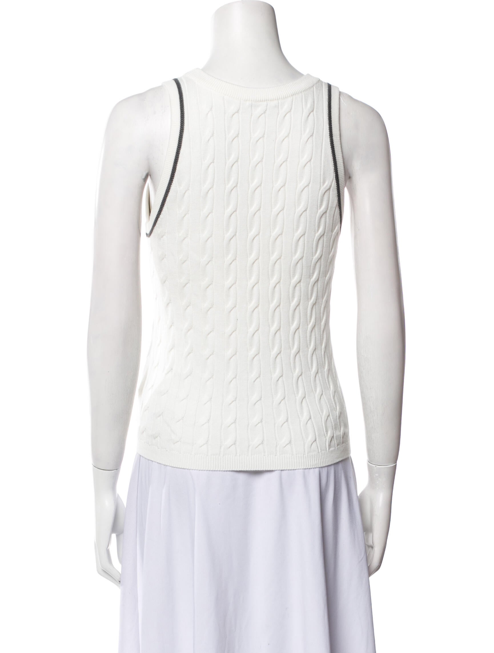 Brunello Cucinelli Scoop Neck Sleeveless Top